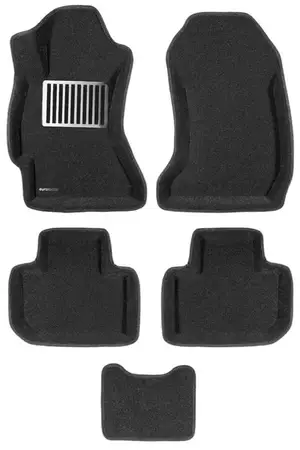 Коврики в салон текстильные Euromat 3D lux SUBARU Forester (2012-2018), черные (5 шт.)