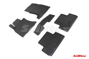 Коврики резиновые с рисунком "Сетка" Hyundai GENESIS G80(2017-н.в.) "Seintex"