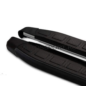 Пороги-подножки DOLUNAY BLACK для HYUNDAI IX-35 2010-2017 (алюминий+пластик) от ERKUL