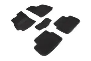 Коврики в салон текстильные SeiNtex 3D CHEVROLET LANOS (2005-2009) черные