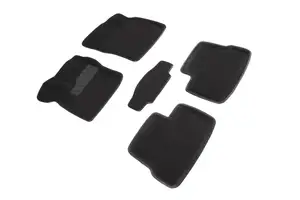 Коврики в салон текстильные SeiNtex 3D DAEWOO Nexia (1994-н.в) черные
