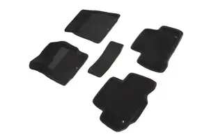 Коврики в салон текстильные SeiNtex 3D SSANG YONG REXTON (2012-н.в) черные