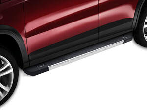 Пороги-подножки REDLINE для RENAULT KALEOS 2008-2018 (алюминий+пластик) от ERKUL