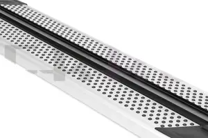 Пороги-подножки MEVSIM V2 GREY для HYUNDAI TUCSON I 2004-2009 (алюминий+пластик) от ERKUL