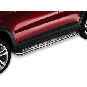 Пороги-подножки MAYDOS V2 (Мэйдос В2) для SSANG YONG ACTYON SPORT 2007-2011 (алюминий+пластик) от ERKUL