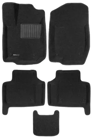 Коврики в салон текстильные Euromat 3D Business MERCEDES ML-class W164 (2006-2012), черные (5 шт.)