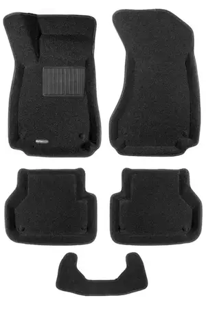 Коврики в салон текстильные Euromat 3D Business AUDI A4 (2016-2018), черные (5 шт.)