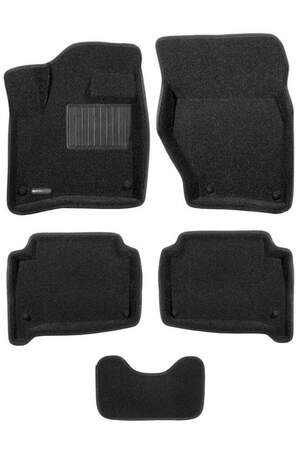 Коврики в салон текстильные Euromat 3D Business AUDI Q7 (2005-2014), черные (5 шт.)