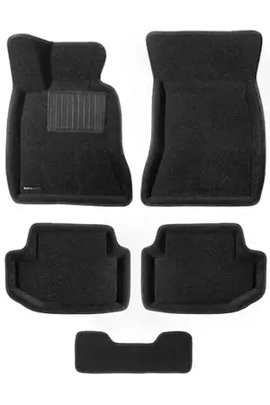 Коврики в салон текстильные Euromat 3D Business BMW 5 (F10) (2014-2017), черные (5 шт.)