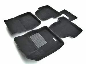 Коврики в салон текстильные Euromat 3D Business FORD Focus 3 HB/SD/WAG (2011-2017), черные (5 шт.)