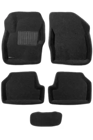 Коврики в салон текстильные Euromat 3D Business FORD Focus 2 HB/SD/WAG (2005-2011), черные (5 шт.)