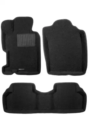 Коврики в салон текстильные Euromat 3D Business HONDA Civic седан (2006-2012), черные (3 шт.)