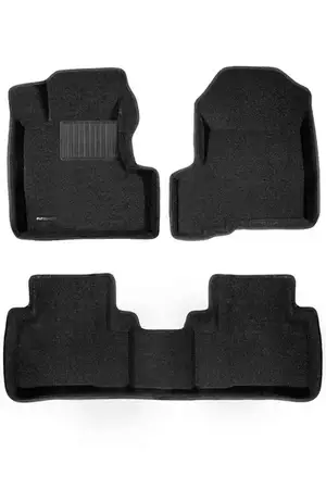 Коврики в салон текстильные Euromat 3D Business HONDA CR-V (2006-2012), черные (3 шт.)