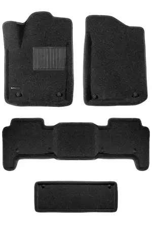 Коврики в салон текстильные Euromat 3D Business для INFINITI QX 56/80 /NISSAN Patrol (2010-) (3 ряд)