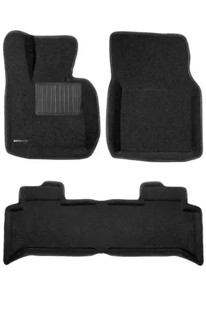 Коврики в салон текстильные Euromat 3D business LAND ROVER Range Rover (2002-2012), черные (3 шт.)