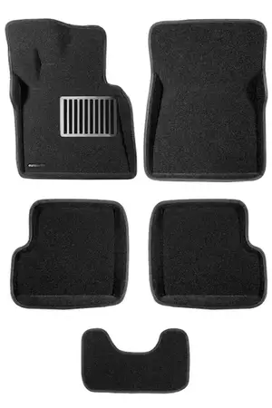 Коврики в салон текстильные Euromat 3D lux MERCEDES G-class W463 (2000-2008), черные (5 шт.)