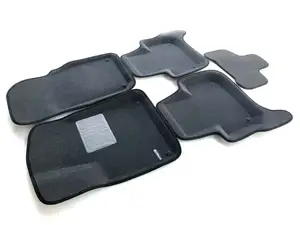 Коврики в салон текстильные Euromat 3D Business AUDI Q7 (2015-2017), серые (5 шт.)