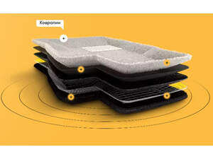 Коврики в салон текстильные Euromat 3D Business CHEVROLET Aveo (2006-2010), черные (5 шт.)