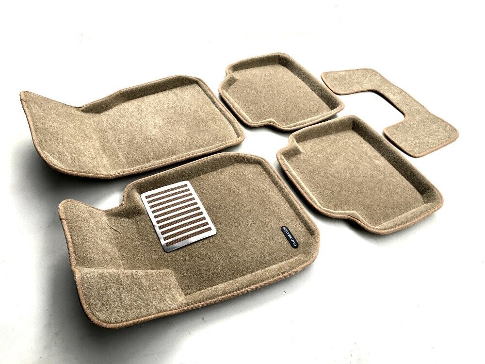 Коврики в салон текстильные Euromat 3D lux PORSCHE Cayenne (2002-2009), бежевые (5 шт.) Коврики в салон текстильные Euromat 3D lux PORSCHE Cayenne (2002-2009), бежевые (5 шт.)
