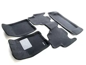 Коврики в салон текстильные Euromat 3D Business KIA Mohave (2009-2017-) (3 ряд) серые