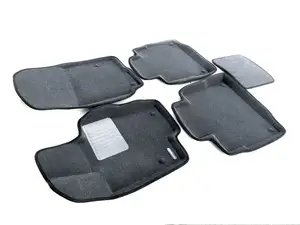 Коврики в салон текстильные Euromat 3D Business MERCEDES W167 (GLE-Class) (2019-) серые C4