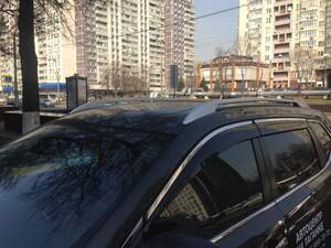 Дефлекторы окон накл. JAC JS4 (2020-)   МОСКВИЧ 3 (2023) ALVI-STYLE нерж.м