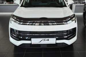 Дефлектор для капота (отбойник) JAC JS4/Москвич 3 с загибом "SIM"