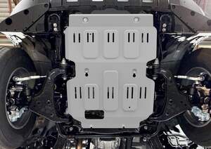 Защита картера Rival для Toyota Land Cruiser Prado J250 V поколение АКПП 4WD 2024-н.в./Tacoma IV поколение АКПП 4WD 2024-н.в., алюминий 3 мм, с крепежом, ш