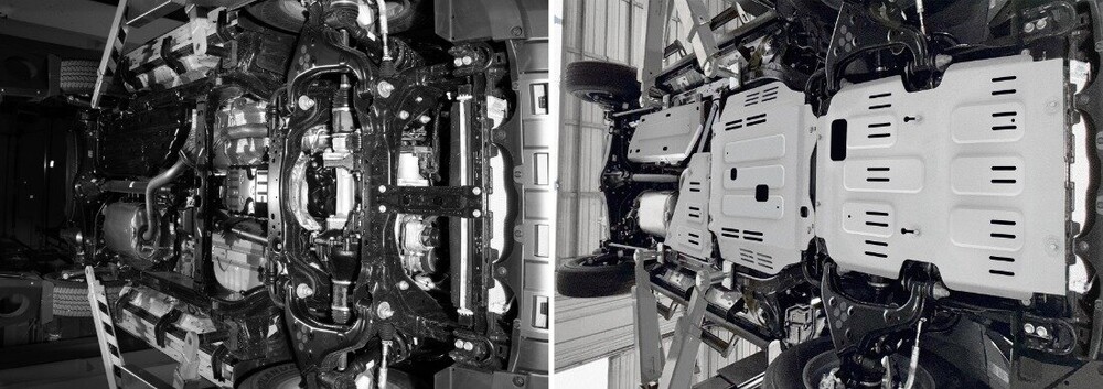 Защита картера, КПП, РК, топливного бака Rival для Toyota Land Cruiser Prado J250 V поколение АКПП 4WD 2024-н.в., алюминий 3 мм, с крепежом, штампованная Защита картера, КПП, РК, топливного бака Rival для Toyota Land Cruiser Prado J250 V поколение АКПП 4WD 2024-н.в., алюминий 3 мм, с крепежом, штампованная