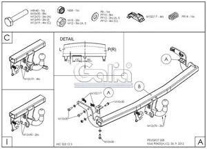 Фаркоп Galia на Citroen C3, с 2016