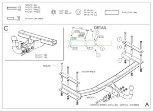 Фаркоп Galia D039A для Daewoo Nexia и Espero