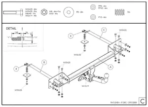 Фаркоп Galia F108A для Fiat Linea