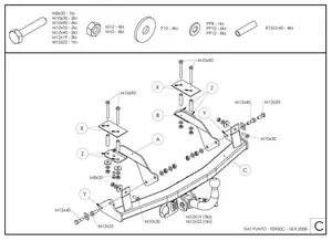Фаркоп Galia на Fiat Punto II, с 1999 по 2005 Фаркоп Galia на Fiat Punto II, с 1999 по 2005