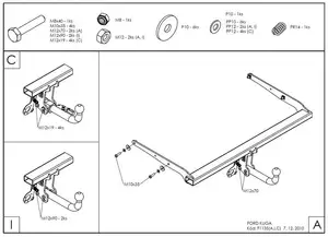 Фаркоп Galia на Ford Kuga, с 2008 по 2013, с 2013 Фаркоп Galia на Ford Kuga, с 2008 по 2013, с 2013