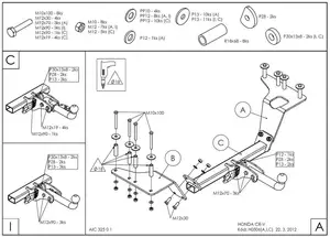 Фаркоп Galia на Honda CR-V, с 2002 по 2006 Фаркоп Galia на Honda CR-V, с 2002 по 2006