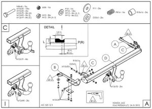 Фаркоп Galia на Honda Jazz, с 2002 по 2008 Фаркоп Galia на Honda Jazz, с 2002 по 2008