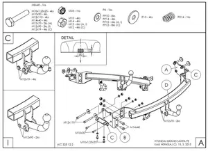 Фаркоп Galia H094A для Hyundai Grand Santa Fe