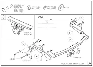 Фаркоп Galia на Hyundai H1 Starex, с 2007