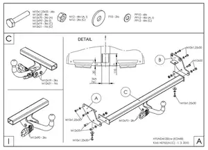 Фаркоп Galia на Hyundai i30, универсал, с 2007 по 2012