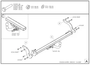 Фаркоп Galia на Hyundai Matrix, с 2001 по 2008