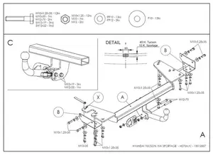 Фаркоп Galia на Hyundai Tucson, с 2004 по 2010 Фаркоп Galia на Hyundai Tucson, с 2004 по 2010