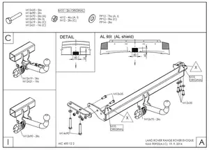 Быстросъёмный фаркоп Galia R093C для Land Rover Range Rover Evoque