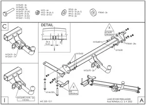 Быстросъёмный фаркоп Galia R094C для Land Rover Freelander