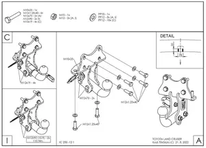 Быстросъёмный фаркоп Galia T065C для Toyota и Lexus