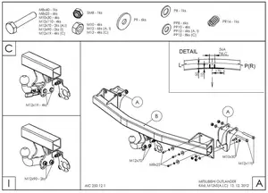 Фаркоп Galia на Mitsubishi Outlander, с 2012