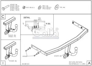 Фаркоп Galia на Seat Leon, с 2005 по 2013