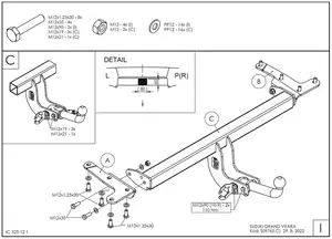 Быстросъёмный фаркоп Galia S097C для Suzuki Grand Vitara 5