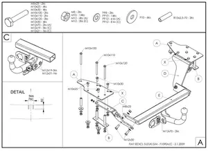 Фаркоп Galia на Suzuki SX4, 2WD, 4WD, с 2006 по 2013 Фаркоп Galia на Suzuki SX4, 2WD, 4WD, с 2006 по 2013