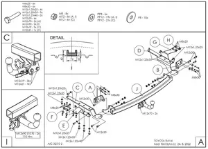 Фаркоп Galia T061A для Toyota RAV4 и RAV 4