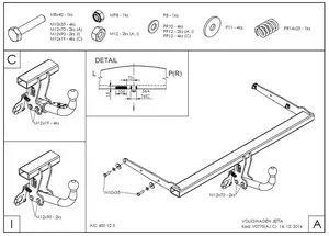 Фаркоп Galia V077A для Volkswagen Jetta